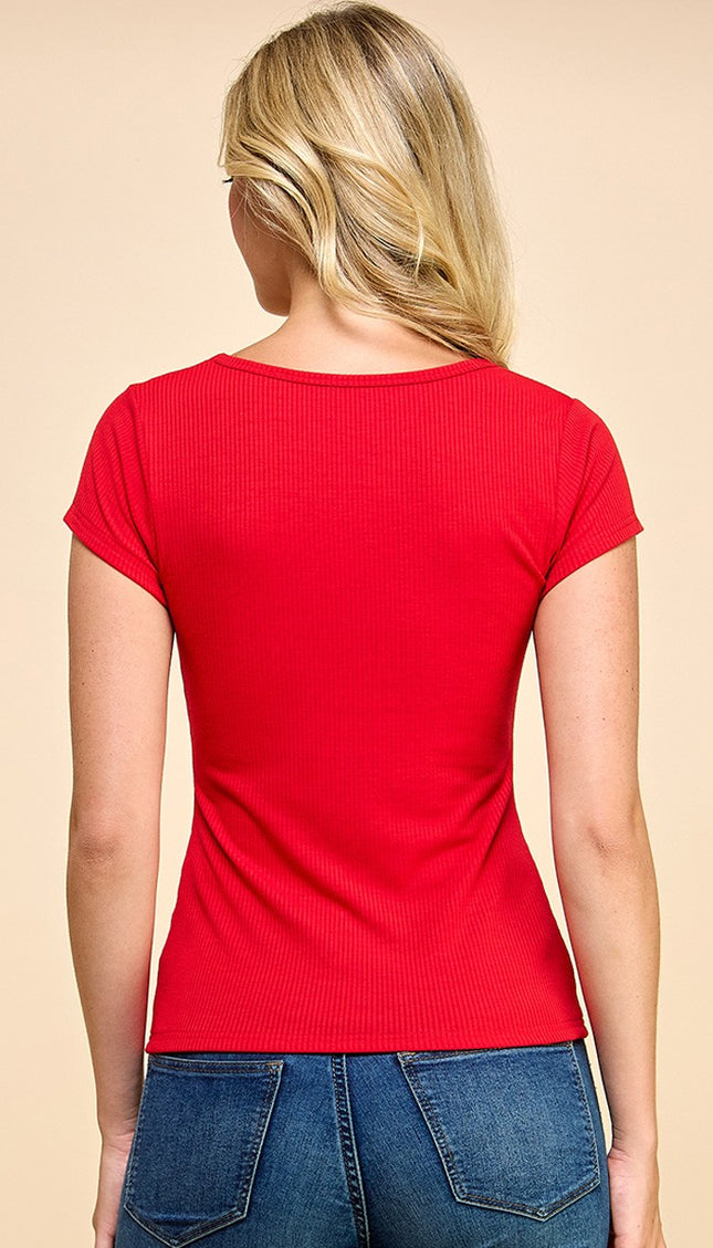 PSRT RIB CREW NECK TOP