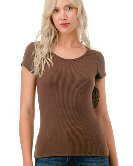 PSRT RIB CREW NECK TOP