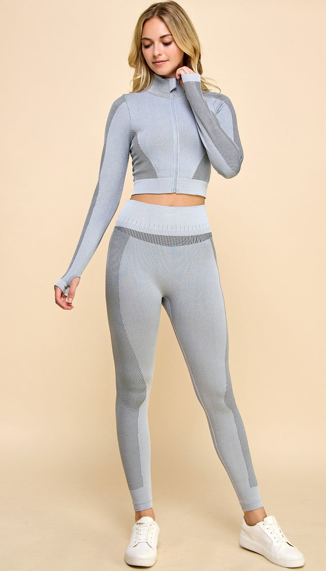 JA22SET ACTIVEWEAR WORKOUT ZIP-UP 2PC SET