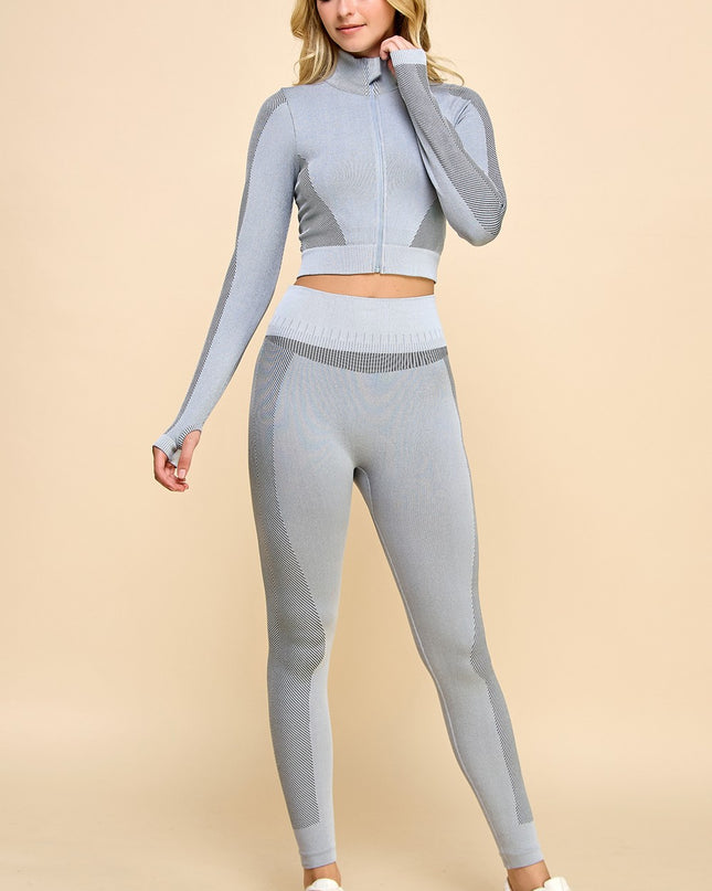 JA22SET ACTIVEWEAR WORKOUT ZIP-UP 2PC SET
