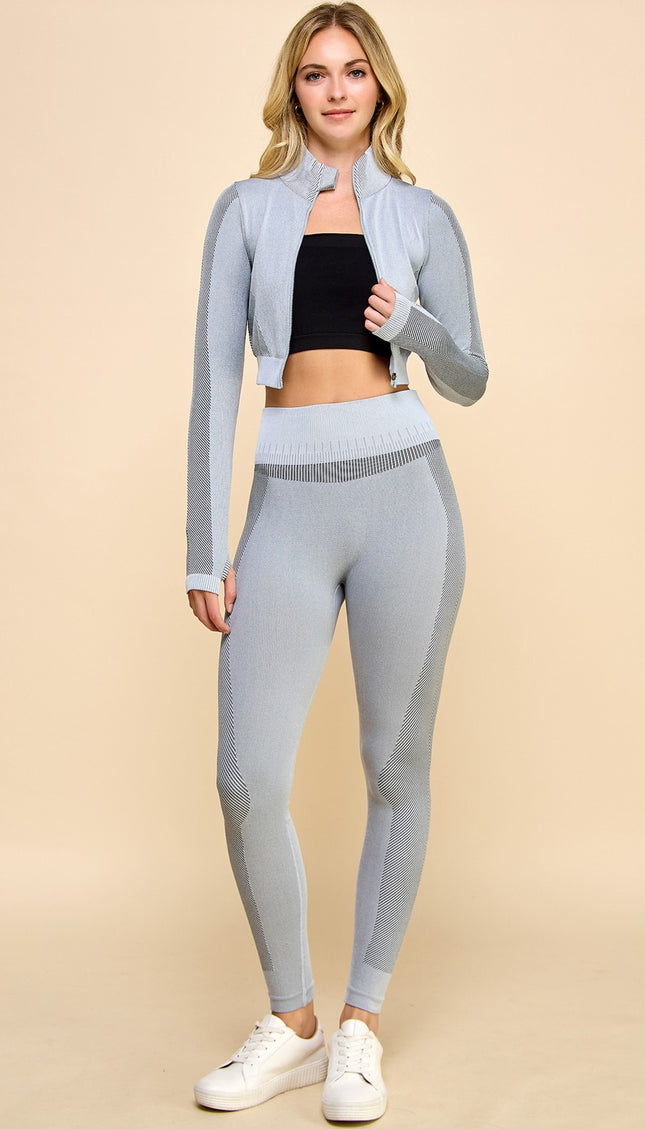 JA22SET ACTIVEWEAR WORKOUT ZIP-UP 2PC SET