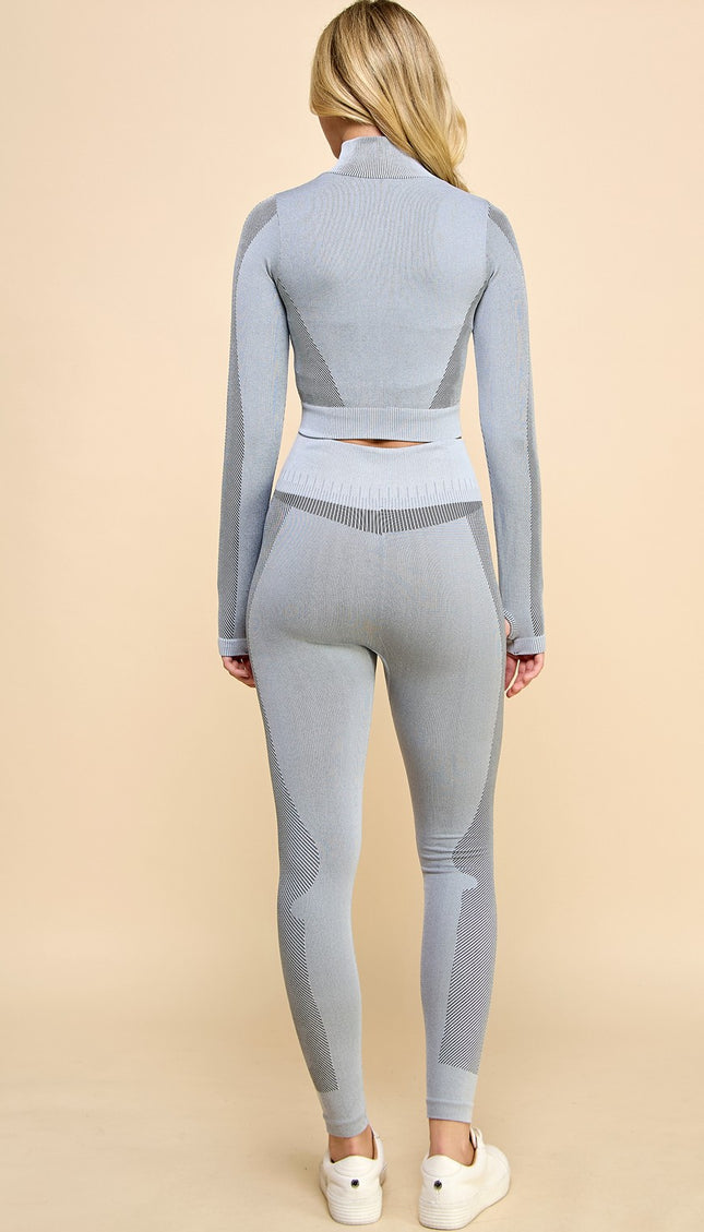 JA22SET ACTIVEWEAR WORKOUT ZIP-UP 2PC SET