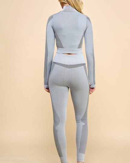 JA22SET ACTIVEWEAR WORKOUT ZIP-UP 2PC SET