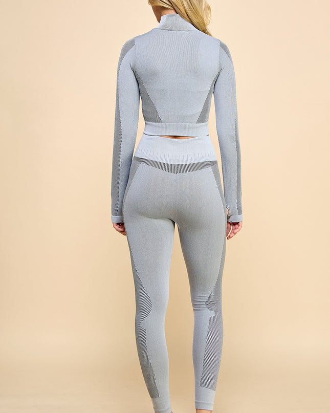 JA22SET ACTIVEWEAR WORKOUT ZIP-UP 2PC SET