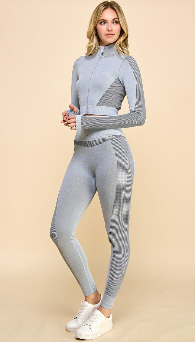JA22SET ACTIVEWEAR WORKOUT ZIP-UP 2PC SET