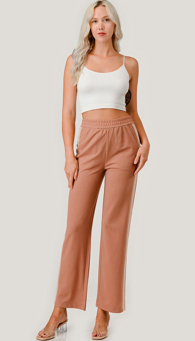 CRP27 SIDE STRIPED STRAIGHT PANTS