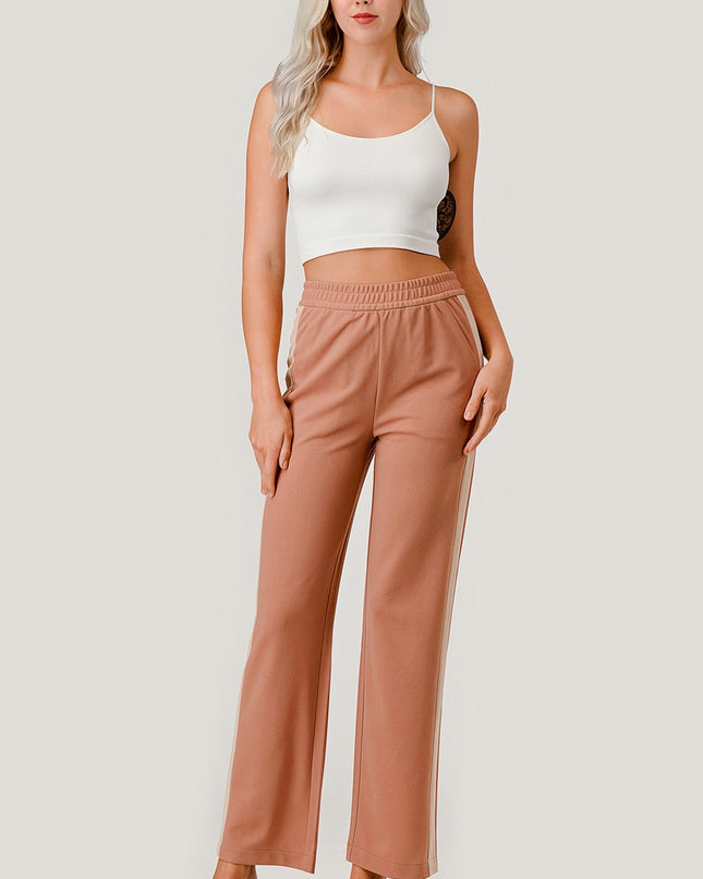 CRP27 SIDE STRIPED STRAIGHT PANTS