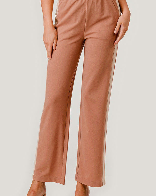 CRP27 SIDE STRIPED STRAIGHT PANTS