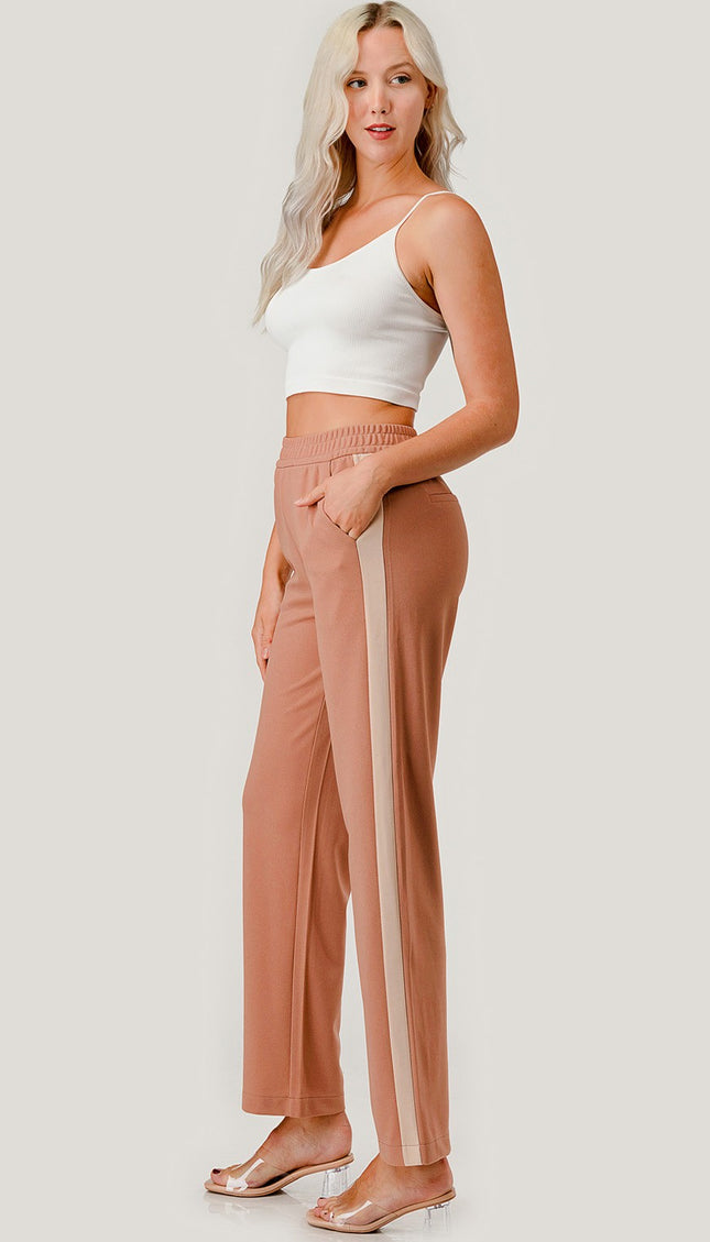CRP27 SIDE STRIPED STRAIGHT PANTS