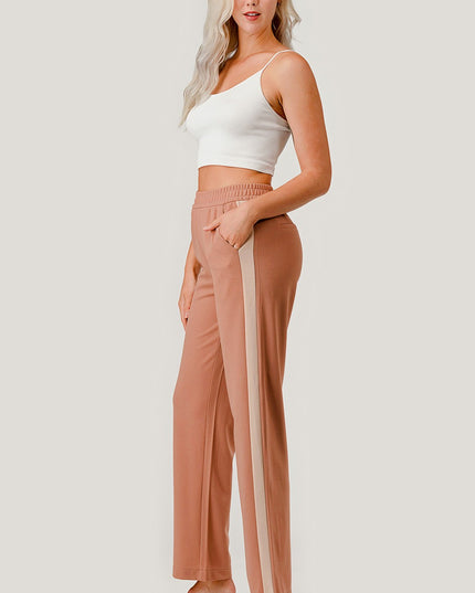 CRP27 SIDE STRIPED STRAIGHT PANTS
