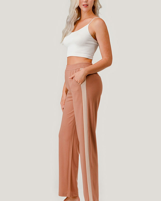 CRP27 SIDE STRIPED STRAIGHT PANTS