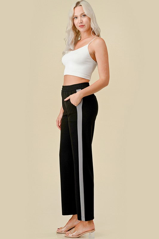 CRP27 SIDE STRIPED STRAIGHT PANTS