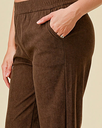 CO504-CORDUROY CORDUROY STRAIGHT PANTS