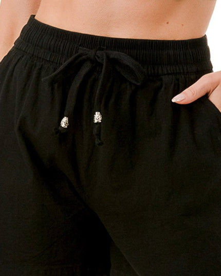 LINEN-02 LINEN DRAWSTRING PANTS