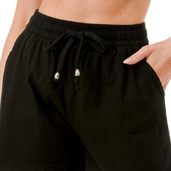 LINEN-02 LINEN DRAWSTRING PANTS
