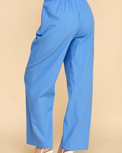 LINEN-02 LINEN DRAWSTRING PANTS