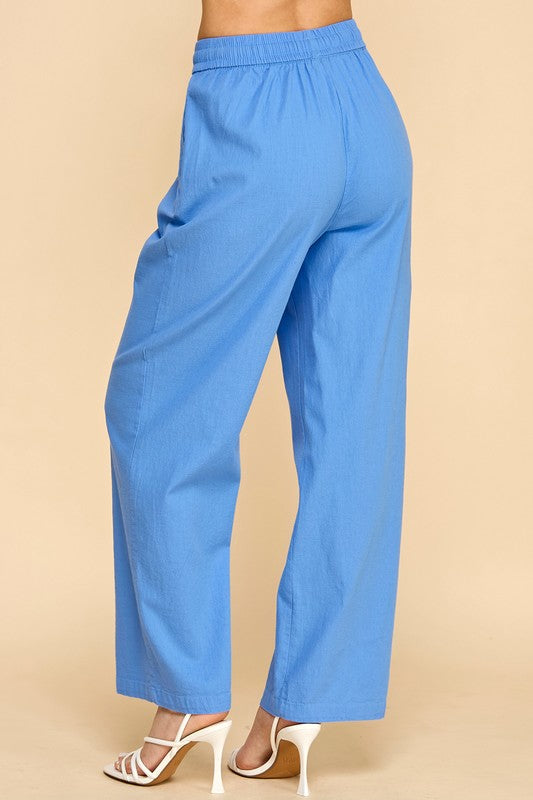 LINEN-02 LINEN DRAWSTRING PANTS
