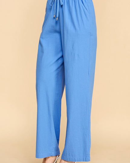LINEN-02 LINEN DRAWSTRING PANTS