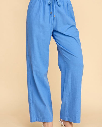 LINEN-02 LINEN DRAWSTRING PANTS