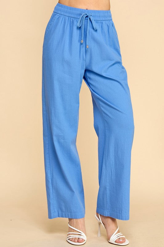LINEN-02 LINEN DRAWSTRING PANTS