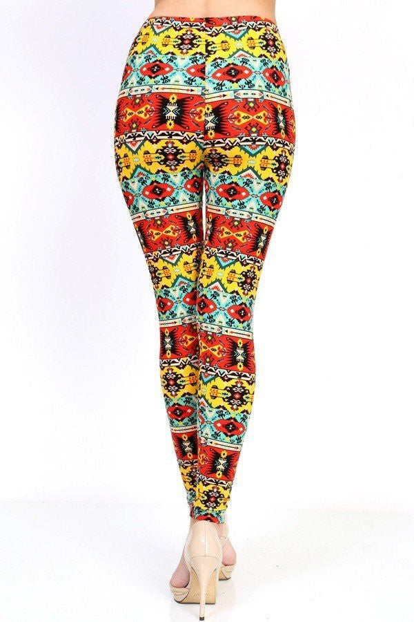 KIDS N147 KIDS ETHNIC PRINT LEGGINGS