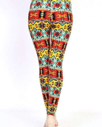 KIDS N147 KIDS ETHNIC PRINT LEGGINGS