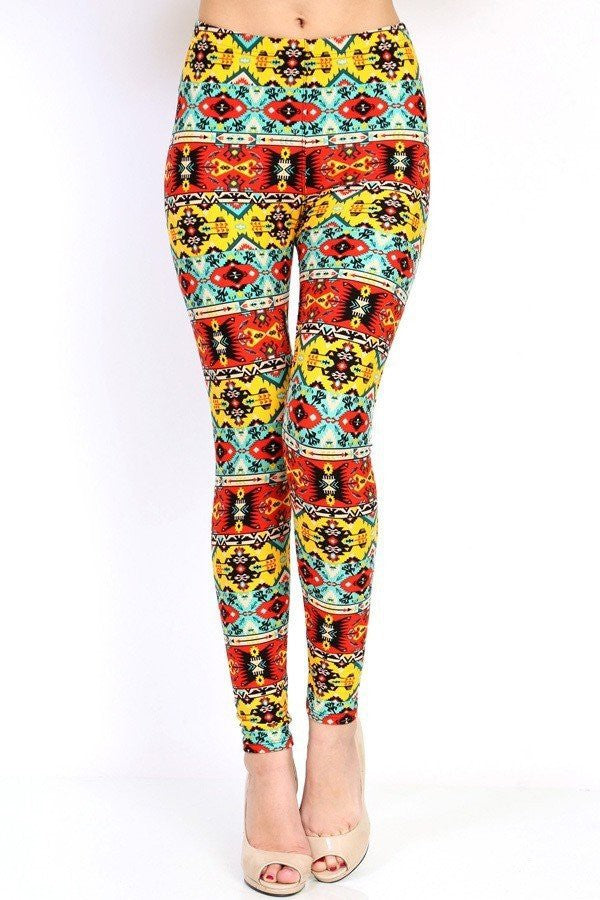 KIDS N147 KIDS ETHNIC PRINT LEGGINGS