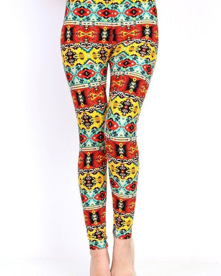 KIDS N147 KIDS ETHNIC PRINT LEGGINGS