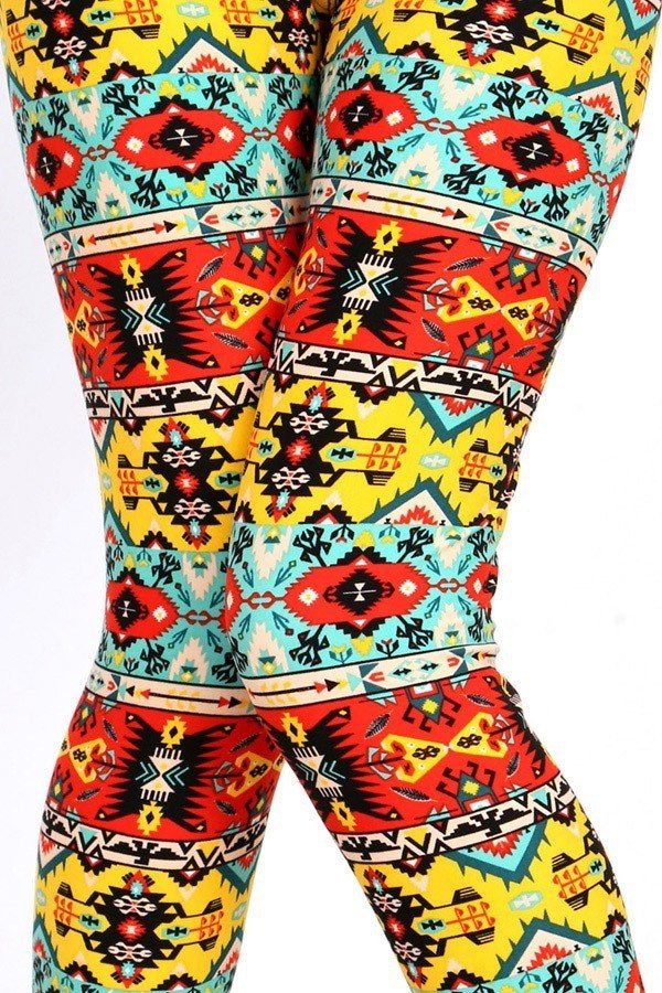 KIDS N147 KIDS ETHNIC PRINT LEGGINGS