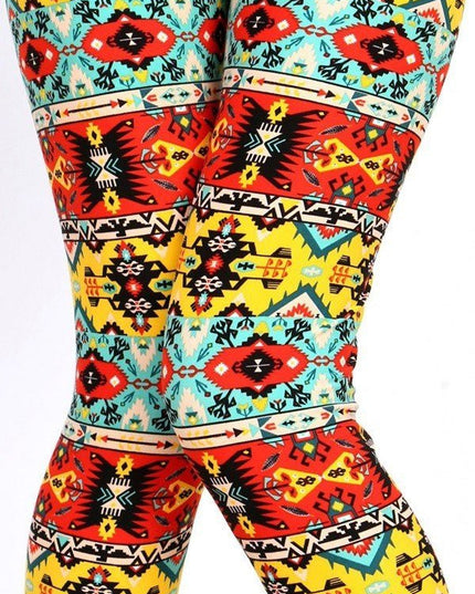 KIDS N147 KIDS ETHNIC PRINT LEGGINGS