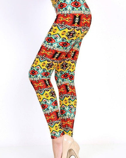 KIDS N147 KIDS ETHNIC PRINT LEGGINGS