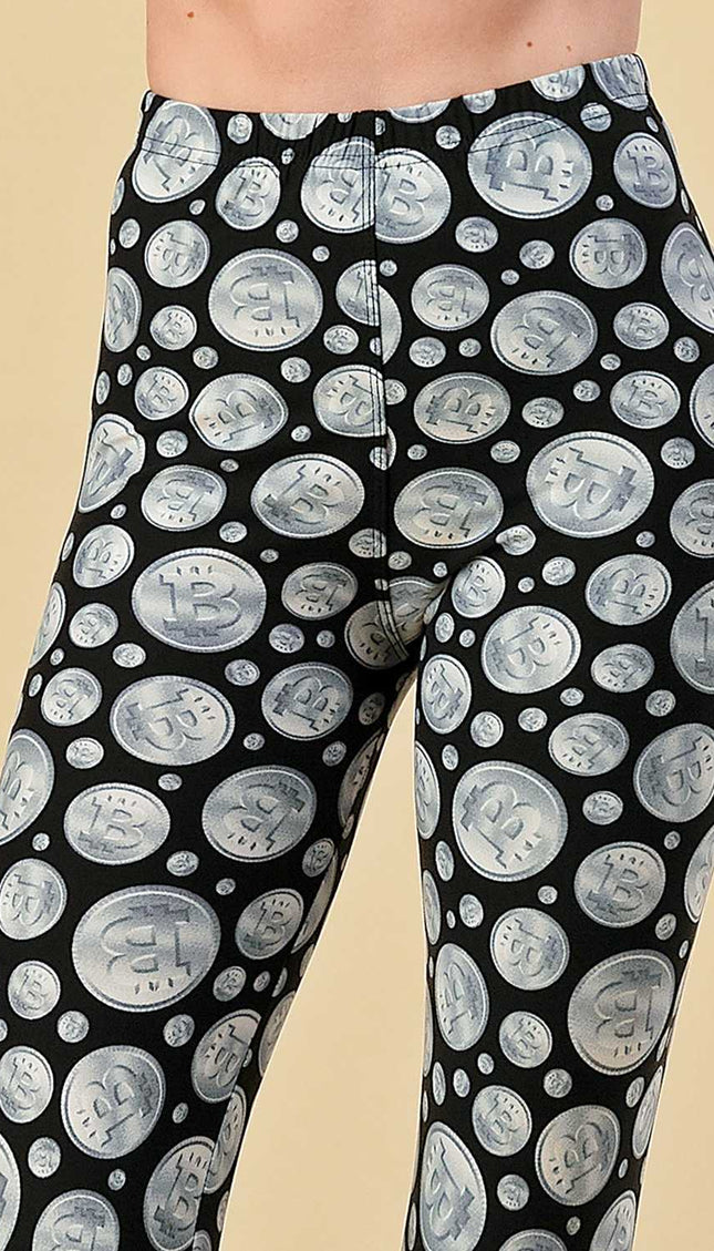 F764 Bitcoin Print Leggings