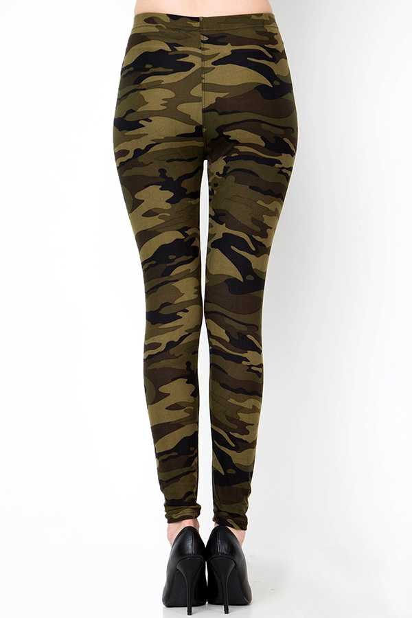 PLUS F120 PLUS SIZE CAMOUFLAGE PRINT LEGGINGS
