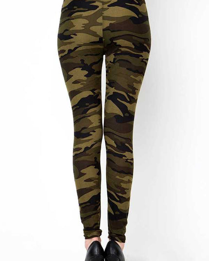 PLUS F120 PLUS SIZE CAMOUFLAGE PRINT LEGGINGS