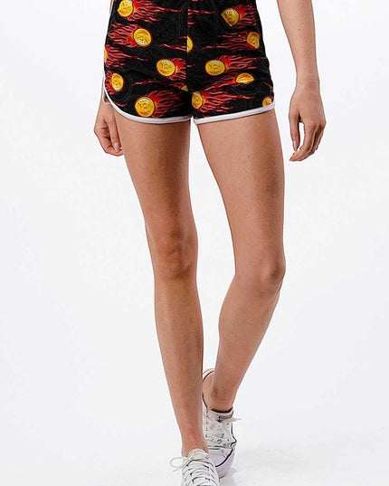 NDS02 F765 BITCOIN PRINT DOLPHIN SHORTS