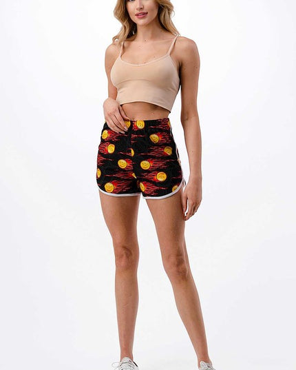 NDS02 F765 BITCOIN PRINT DOLPHIN SHORTS