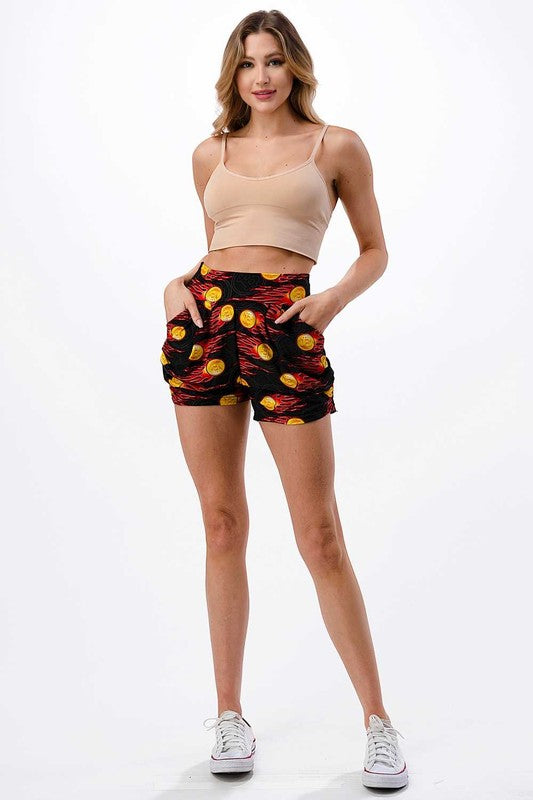 NS01 F765 BITCOIN PRINT HAREM SHORTS