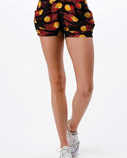 NS01 F765 BITCOIN PRINT HAREM SHORTS