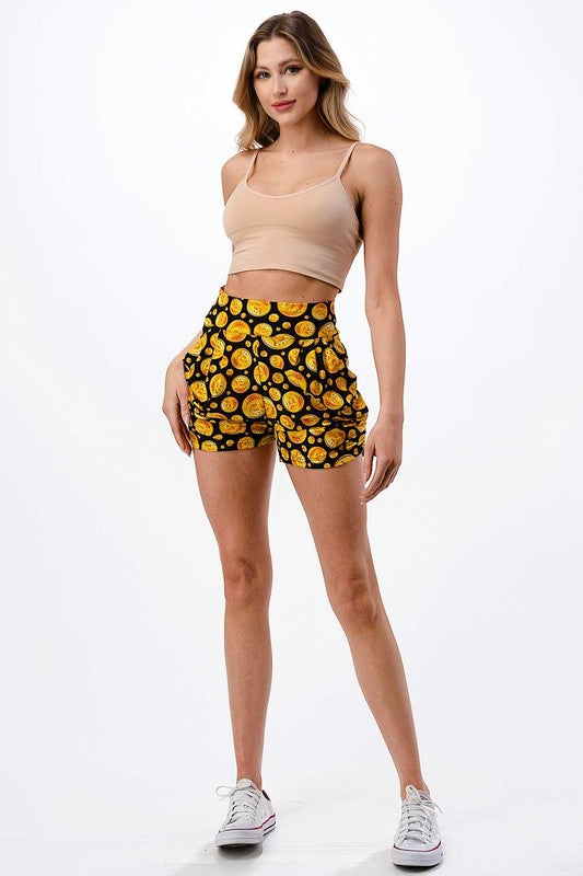 NS01 F763 BITCOIN PRINT HAREM SHORTS