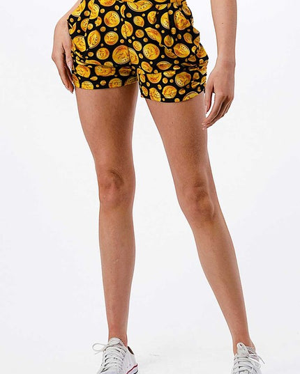 NS01 F763 BITCOIN PRINT HAREM SHORTS