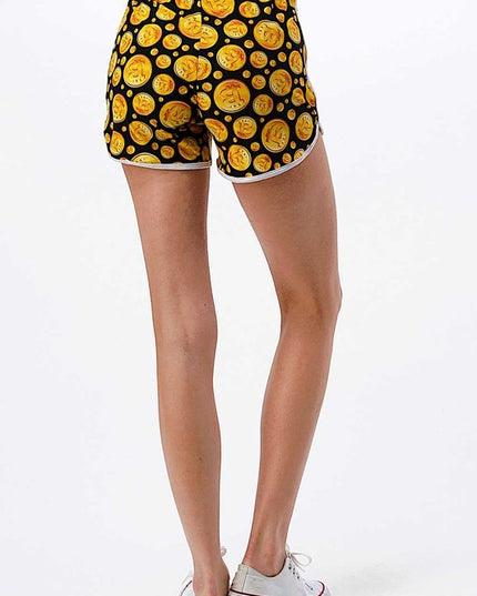 NDS02 F763 BITCOIN PRINT DOLPHIN SHORTS