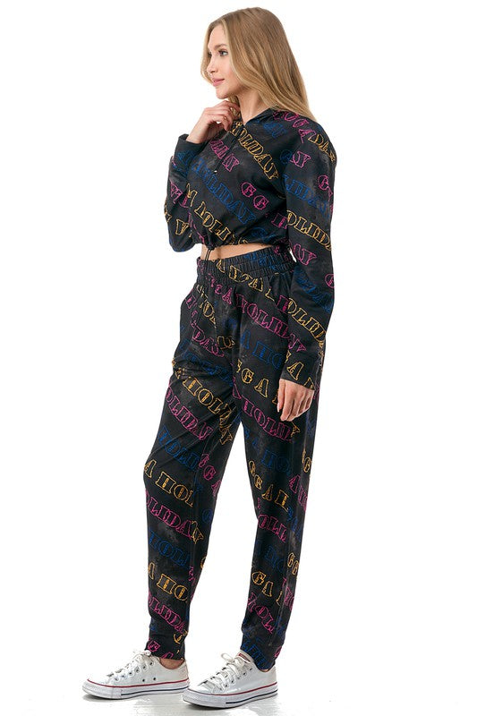 LT30-SET VINTAGE HOODIE 2-PIECE SET