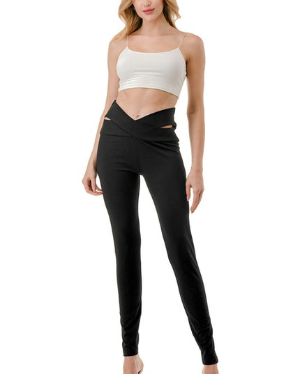 LG10 Yoga Cross Open Waist Leggings