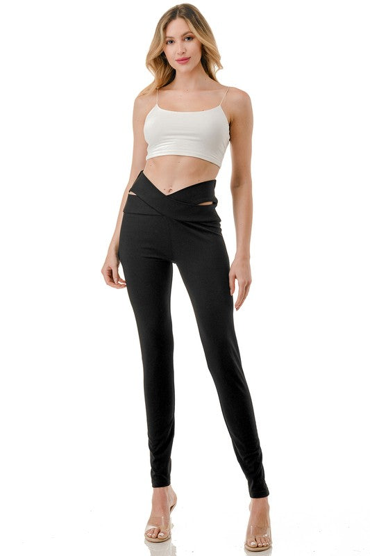 LG10 Yoga Cross Open Waist Leggings
