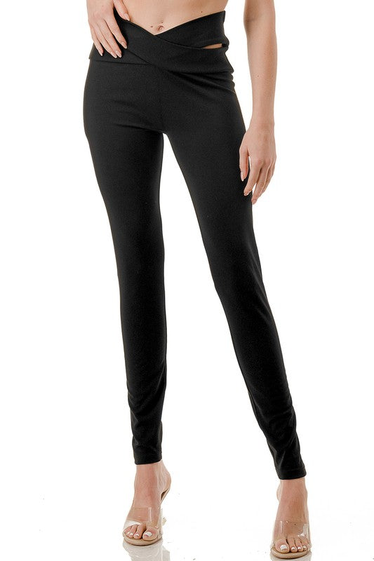 LG10 Yoga Cross Open Waist Leggings