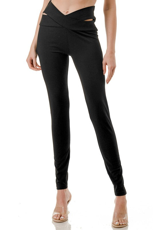LG10 Yoga Cross Open Waist Leggings