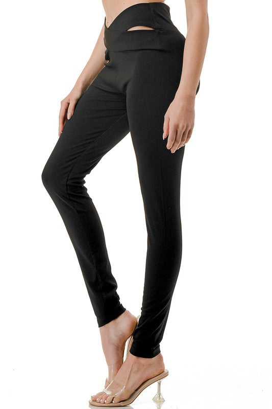 LG10 Yoga Cross Open Waist Leggings