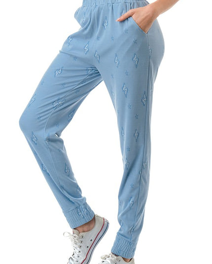 JAQ01 BUTTERFLY PATTERN JAQUARD JOGGER