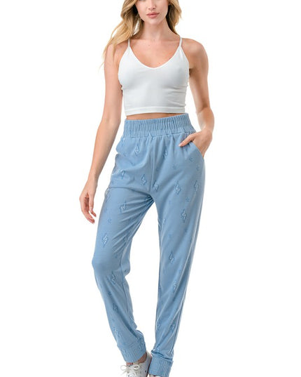 JAQ01 BUTTERFLY PATTERN JAQUARD JOGGER