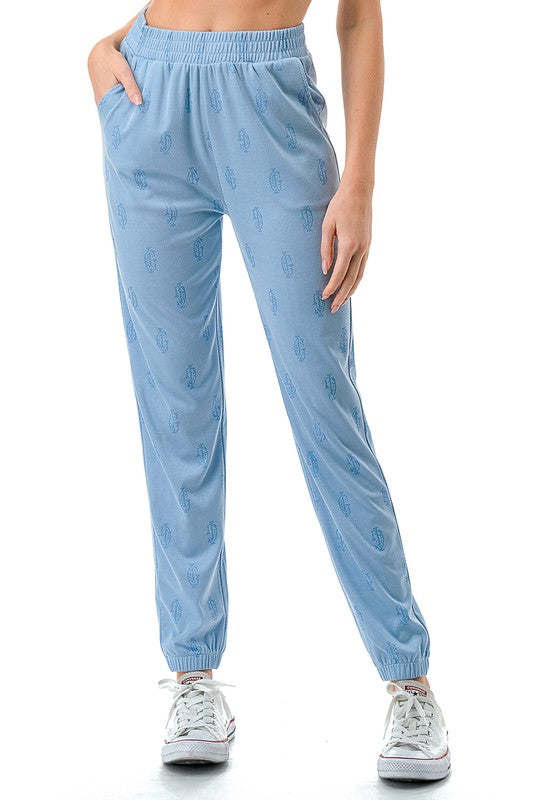 JAQ01 BUTTERFLY PATTERN JAQUARD JOGGER
